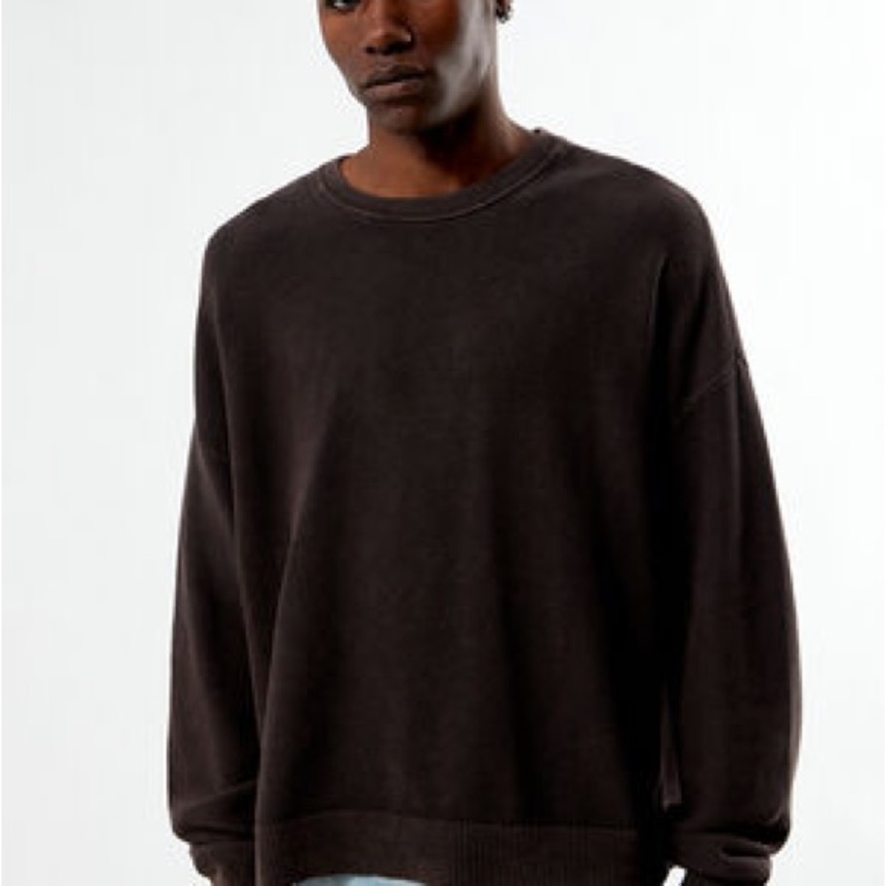 PacSun Men's Crewneck Sweater in Dark Brown